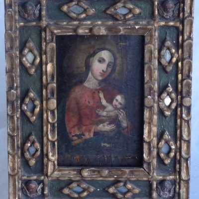 Old painting of Madonna and Child