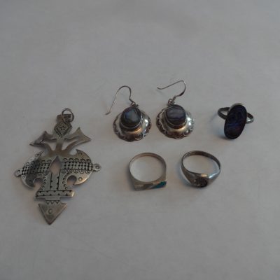 Collection of sterling silver jewelry