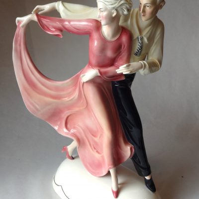Ceramic figurine of dancing couple
