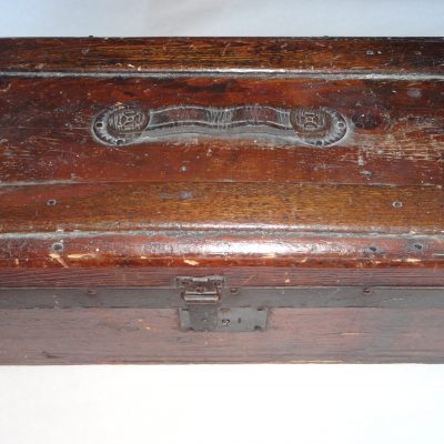 Antique oak traveller's case