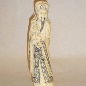 Hand-carved Chinese ivory statue