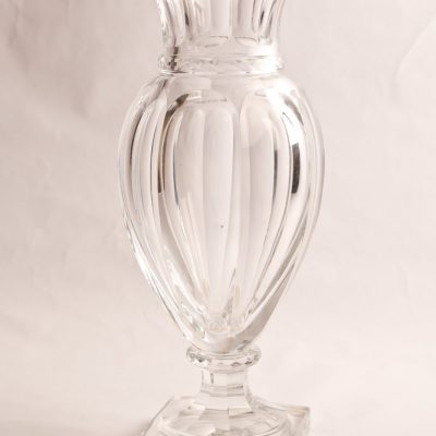 10   Baccarat crystal Vase.      Amphora design. Signed on  bottom.  Mid 20th century. 