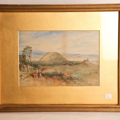 26   English watercolour - signed   Mcroberts?   "The tomb of  Achilles". Dated 1883.  