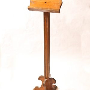 83.  Music stand. Solid wood with fluted column. Mid 20th century. 
